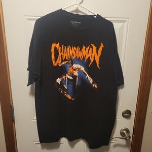 Chainsaw Man Metal Font Black Shirt 2XL